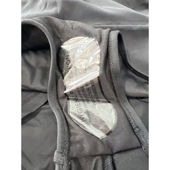 Kim Gravel x Swimsuits For All Sarong Front One Piece Suit Size 8 Black Beach - Picture 7 of 9